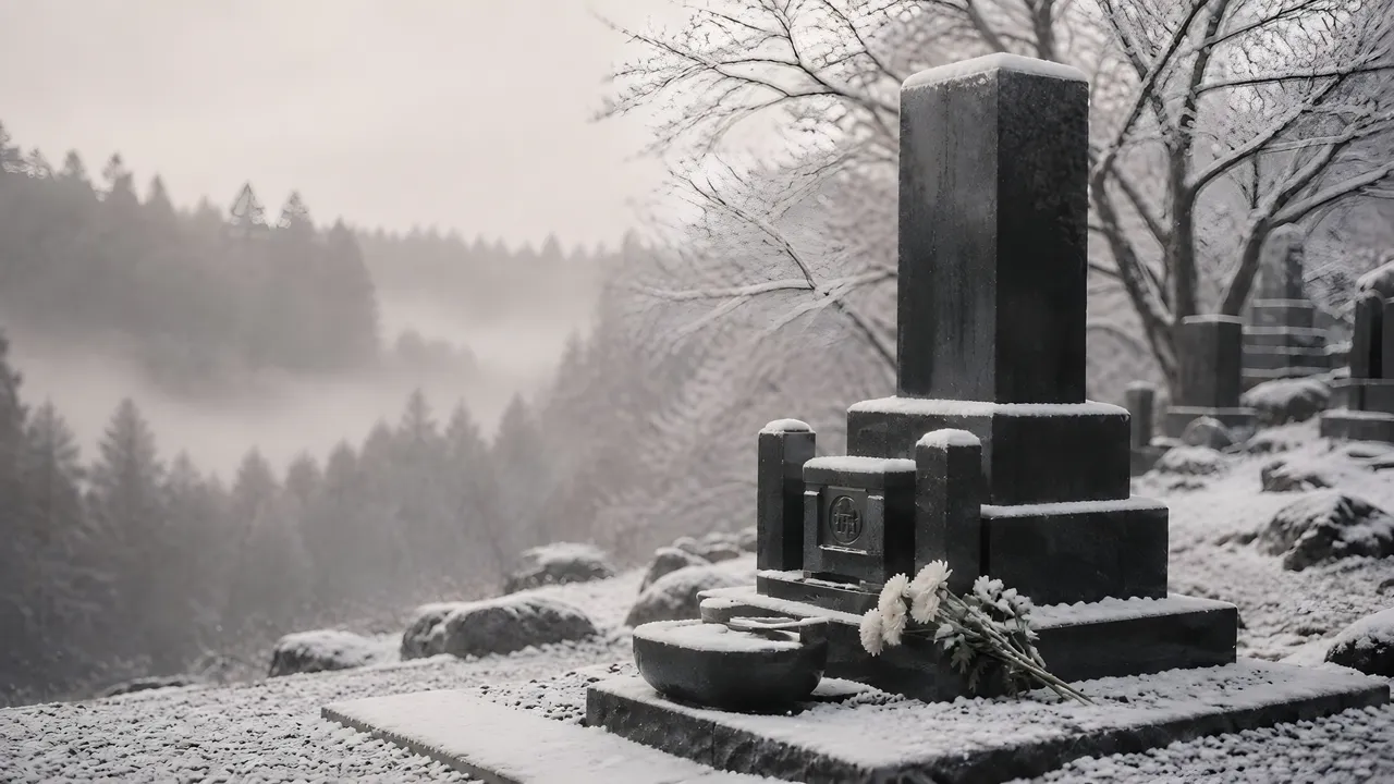 冬・雪のお墓